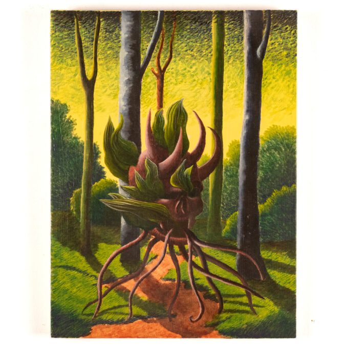 Marco Mastropieri, Mandragora Diabolica, 2026, olio e acrilico su tela, 40x30 cm