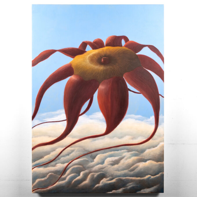 Marco Mastropieri, Rhizanthes, 2026, olio e acrilico su tela 100x70 cm