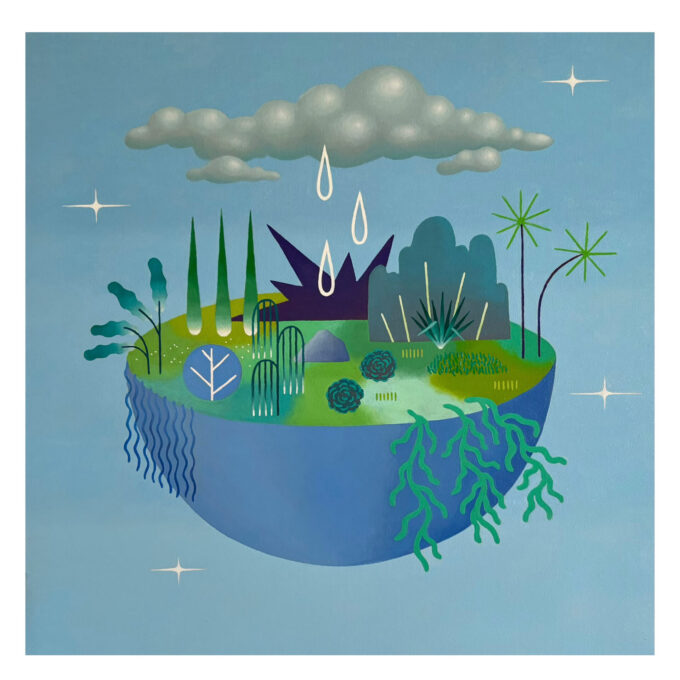 Mezzo mondo, 2025, 40x40cm