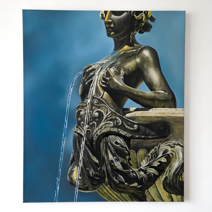 Diego Azzola, Aeneus, 2026, acrilico e olio su tela, 50x60 cm